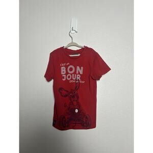 Catimini Boys Red Dog Short Sleeve Graphic Shirt Size 7